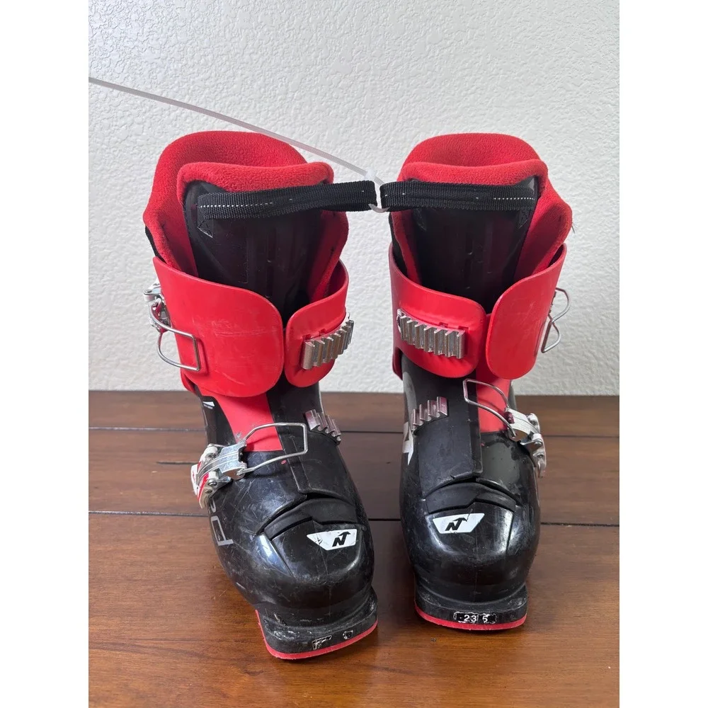 Nordica Speedmachine J2 Ski Boots Youth 23.5 Red Black Adjustable Flex Junior